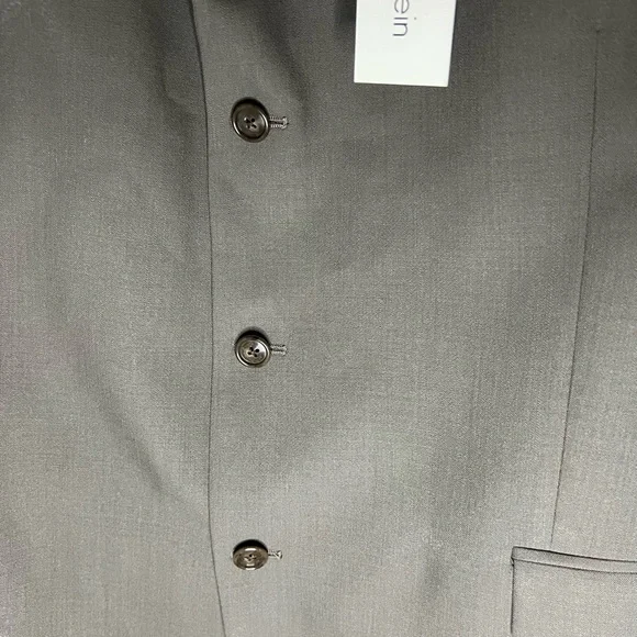 Calvin Klein Men Size 48R Suit Jacket Taupe 100% Wool Dry Clean Contemporary NWT - Picture 4 of 16